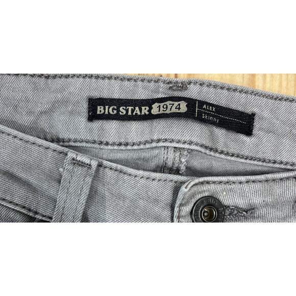 Big Star Alex Skinny Jeans Womens Size 29 Denim Grey Stretch - Picture 3 of 7